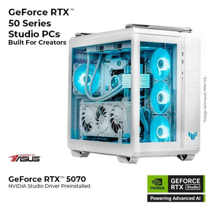 PC GeForce RTX Studio Myth ASUS TUF White Edition GeForce RTX 5070 - Image 1