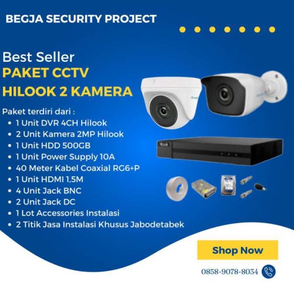 PAKET CCTV HILOOK 2 KAMERA/ PAKET CCTV ANALOG HILOOK