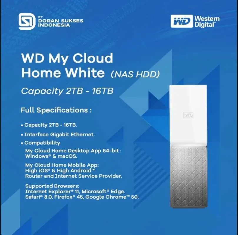 WD My Cloud Home 8TB - HDD / HD / Hardisk / Harddisk External 3.5" - Image 1