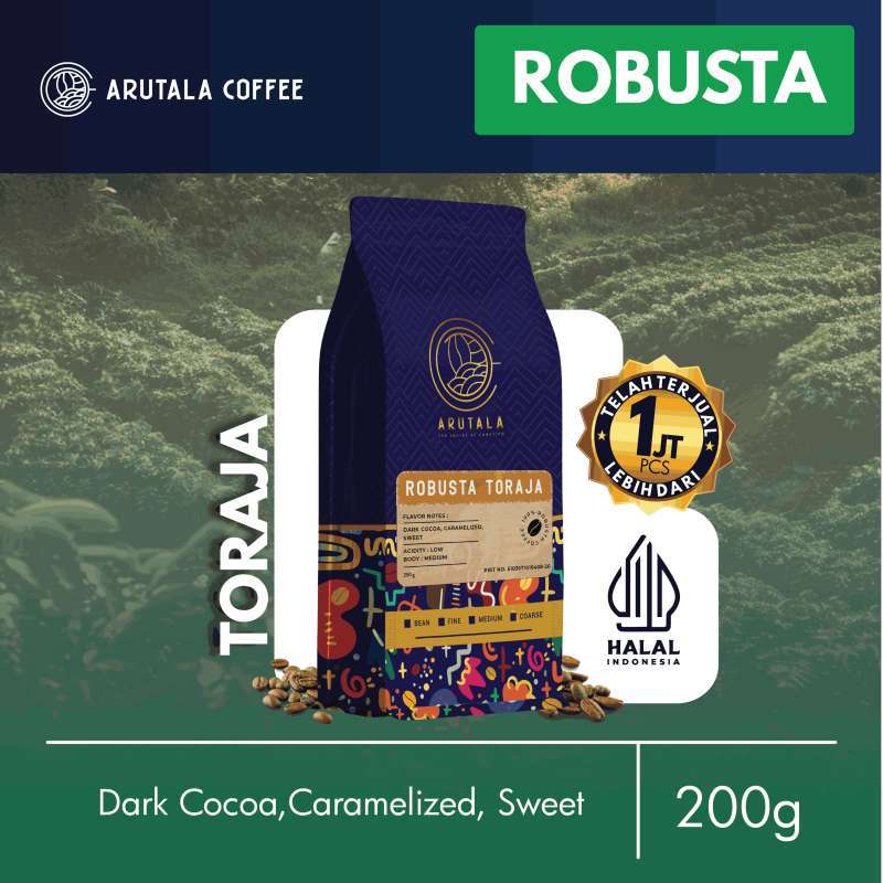 ARUTALA Robusta Toraja Ratenbua Kopi Bubuk [200 g]