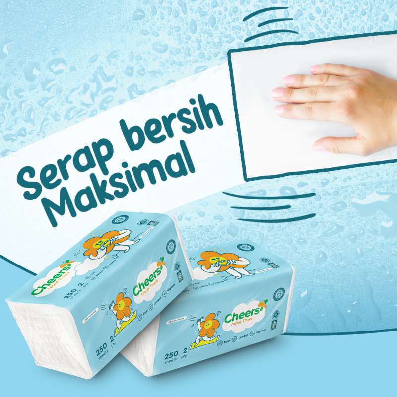 Cheers Facial Tissue 250 Sheets - Image 2